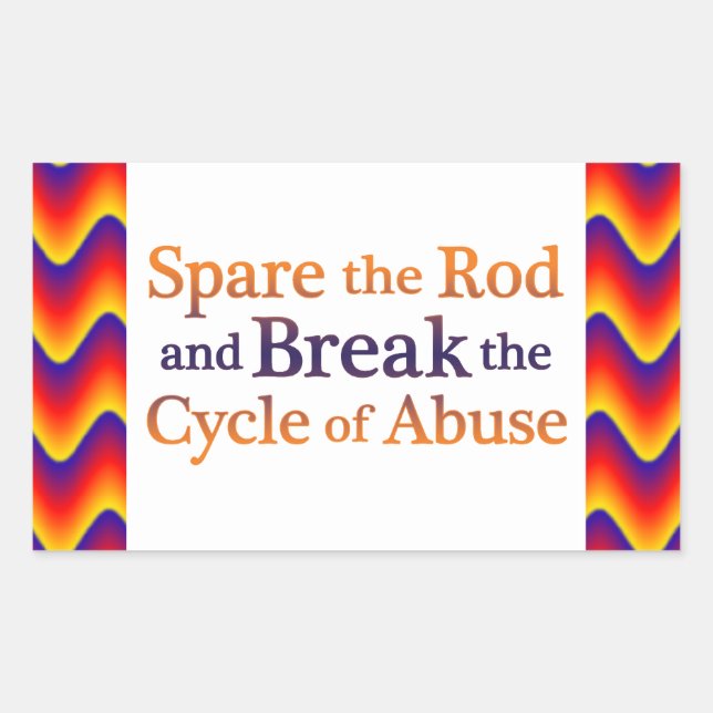 Pegatina Rectangular Romper el ciclo (Anverso)