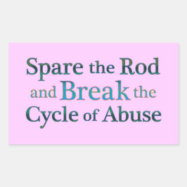 Pegatina Rectangular Romper el ciclo del abuso
