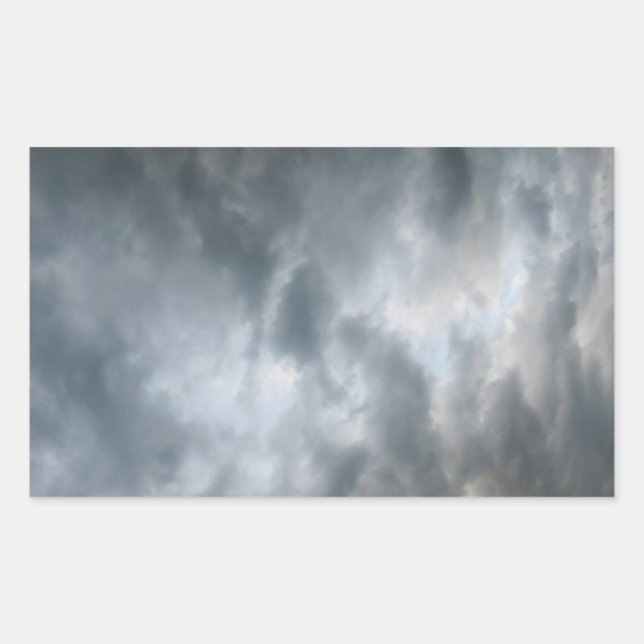Pegatina Rectangular Rompiendo nubes de tormenta (Anverso)