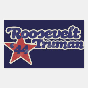 Pegatina Rectangular Roosevelt Truman 1944