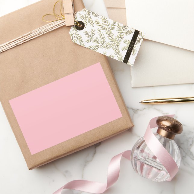 Pegatina Rectangular Rosa (Regalar)
