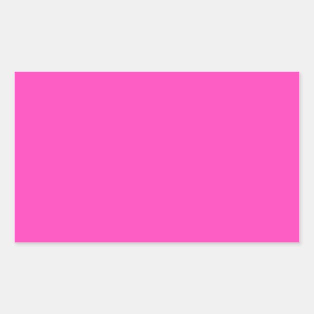 Pegatina Rectangular Rosa Bonito (Anverso)