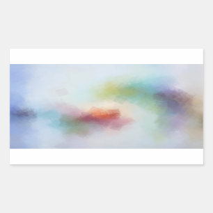 Pegatina Rectangular Rosa Rojo Amarillo Naranja Azul Verde Personalizad