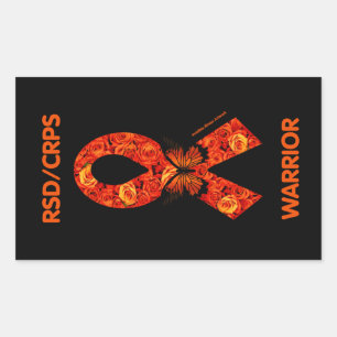 Pegatina Rectangular Rosas naranjas/mariposa... RSD/CRPS