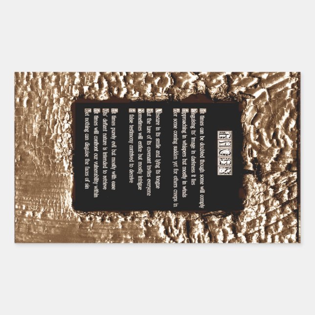Pegatina Rectangular Rostros de pecado (Anverso)