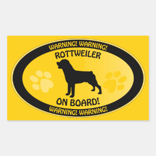 Pegatina Rectangular Rottweiler Xing
