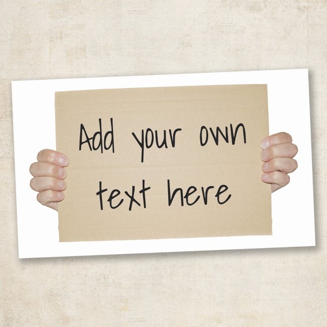 Pegatina Rectangular Rótulo de protesta de cartón personalizable (Subido por el creador)