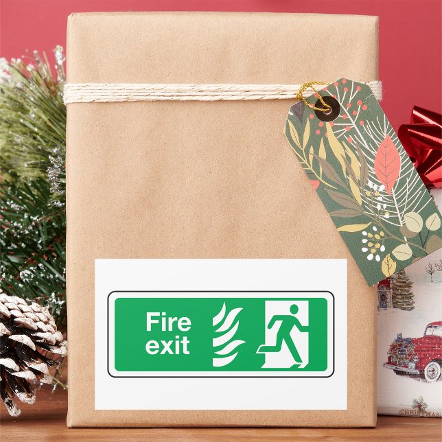 Pegatina Rectangular Rótulo de salida de incendios (Subido por el creador)