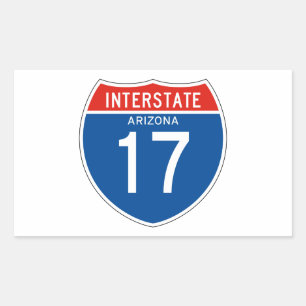 Pegatina Rectangular Rótulo de un estado a otro 17 - Arizona