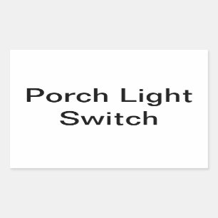 Pegatina Rectangular Rótulo del interruptor de la luz de la puerta