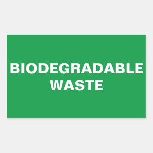 Pegatina Rectangular Rótulo inútil biodegradable
