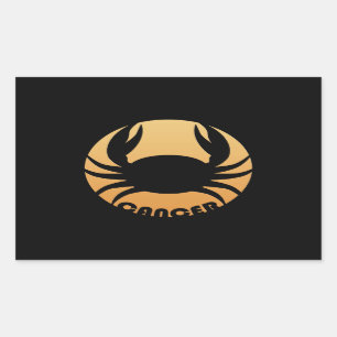 Pegatina Rectangular Rótulo Zodiac contra el cáncer