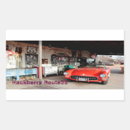 Pegatina Rectangular Route66 Hackberry