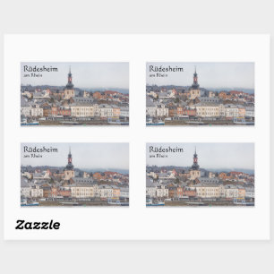 Pegatina Rectangular Rüdesheim Alemania