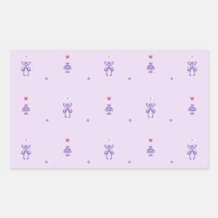 Pegatina Rectangular Runas de Hada de Lavanda