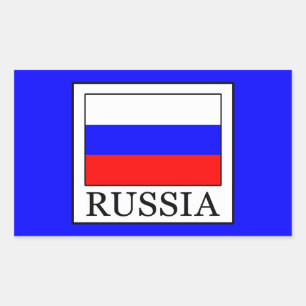 Pegatina Rectangular Rusia