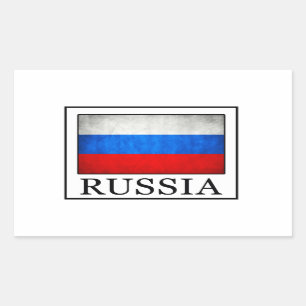 Pegatina Rectangular Rusia