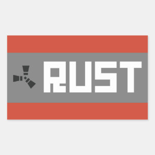 Pegatina Rectangular RUST Banner BGWG