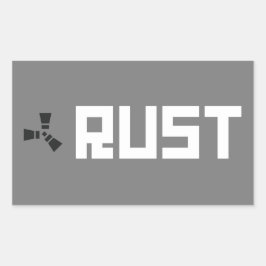 Pegatina Rectangular RUST Banner BGWG