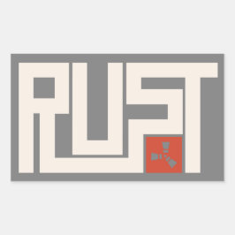 Pegatina Rectangular RUST Banner CRWaG