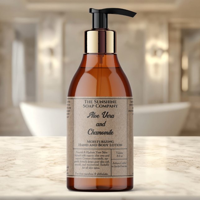 Pegatina Rectangular Rustic kraft paper cosmetics bottle label  (Subido por el creador)