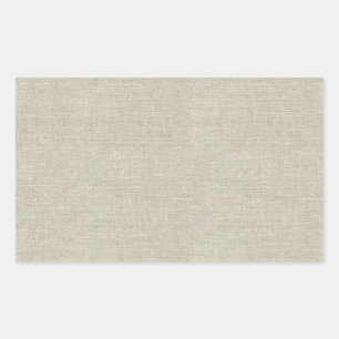 Pegatina Rectangular Rústica línea beige impresa