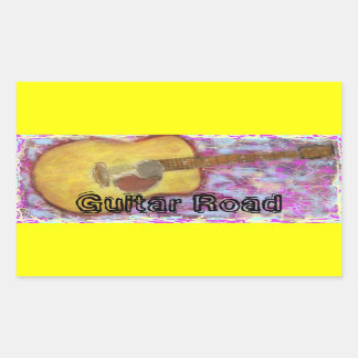 Pegatina Rectangular Ruta de la guitarra
