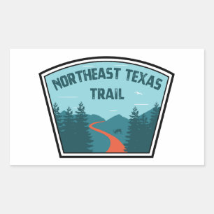 Pegatina Rectangular Ruta del Noreste de Texas