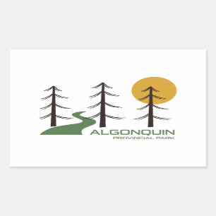 Pegatina Rectangular Ruta del Parque Provincial de Algonquin