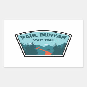 Pegatina Rectangular Ruta Estatal Paul Bunyan