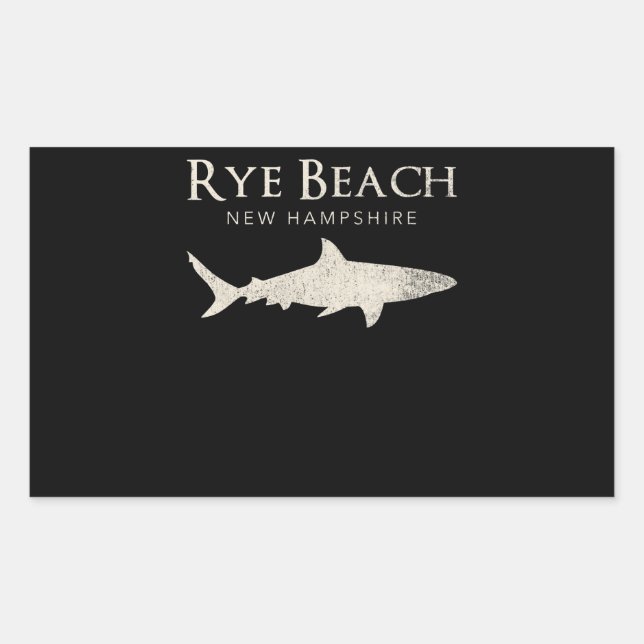 Pegatina Rectangular Rye Beach New Hampshire - Regalos de los amantes d (Anverso)