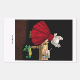 Pegatina Rectangular Sábado de los años 1900 Sunbonnet Sue Magnet
