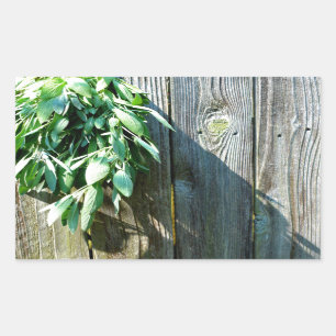 Pegatina Rectangular Sage Barn-wood de corte fresco