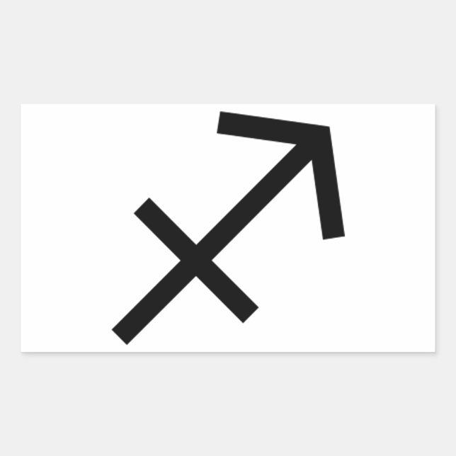 Pegatina Rectangular Sagittarius (Anverso)