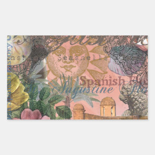 Pegatina Rectangular saint augustine florida viajar arte antiguo