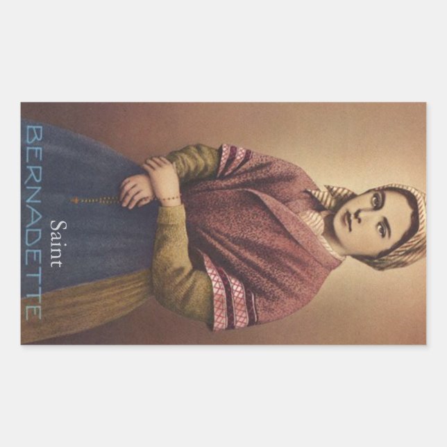 PEGATINA RECTANGULAR SAINT BERNADETTE (Anverso)