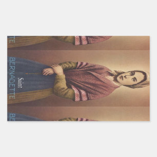PEGATINA RECTANGULAR SAINT BERNADETTE