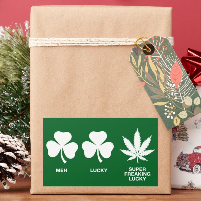 Pegatina Rectangular Saint Patricks Funny Fiesta para chicos (Vacaciones)