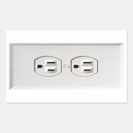 Pegatina Rectangular Salida eléctrica falsa