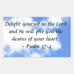 Pegatina Rectangular Salmo 37:4