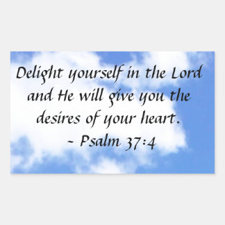 Pegatina Rectangular Salmo 37:4