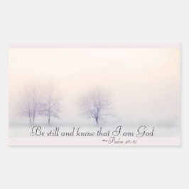Pegatina Rectangular Salmo 46:10 Permaneced y sabed que soy Dios, Escri