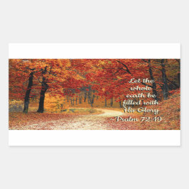 Pegatina Rectangular Salmo 72:19 Que la Tierra se llene de su gloria