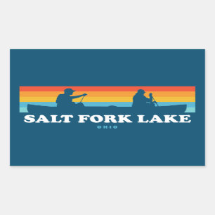 Pegatina Rectangular Salt Fork Lake Ohio Canoe