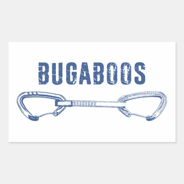 Pegatina Rectangular Salto rápido de Bugaboos (Anverso)
