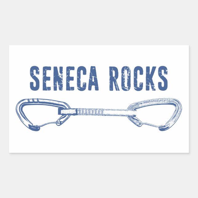 Pegatina Rectangular Salto rápido de las rocas de Seneca (Anverso)