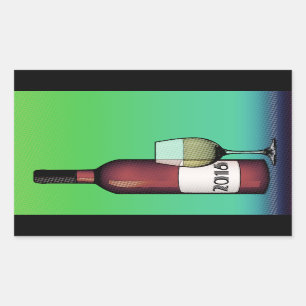 Pegatina Rectangular ¡Salud 2016!