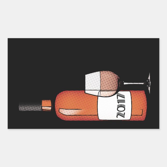Pegatina Rectangular ¡Salud 2017! (Anverso)