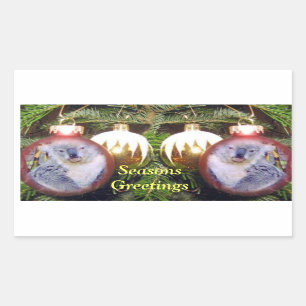 Pegatina Rectangular Saludos de las estaciones #5_