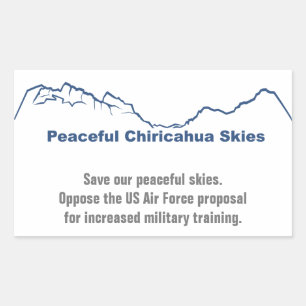 Pegatina Rectangular Salven a nuestros pegatinas cielos pacíficos